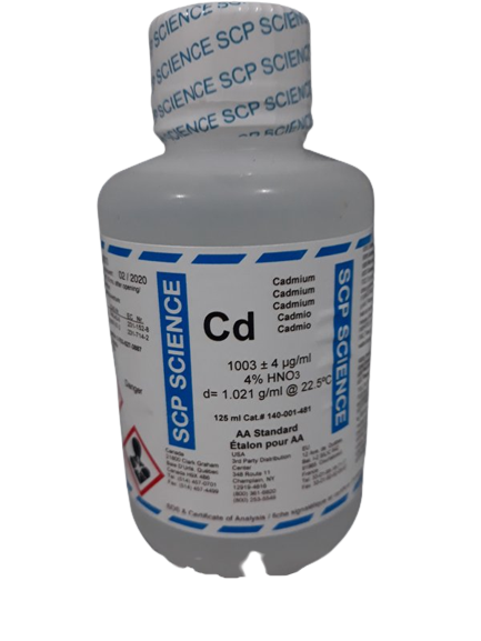 Cadmium AA Standard 1000ppm (in 0.5N HNO3)