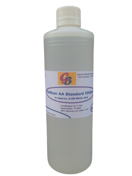 Gallium AA Standard 1000ppm (in 0.5N HNO3) 500ml