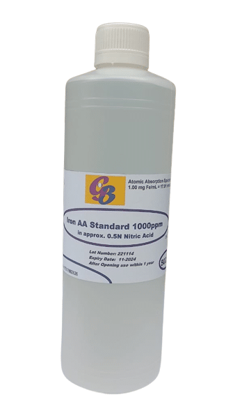 Iron AA Standard 1000ppm (in 0.5N HNO3) 500ml