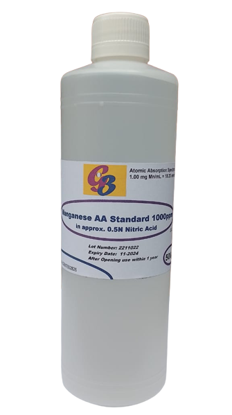 Manganese AA Standard 1000ppm (in 0.5N HNO3)