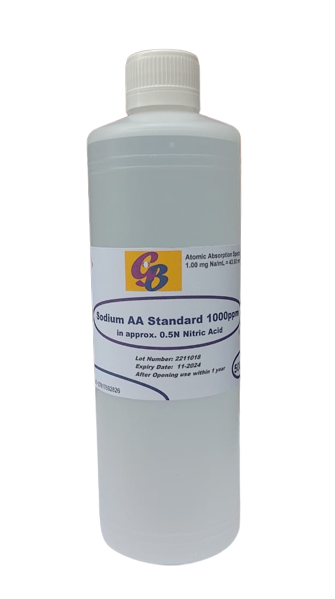 Sodium AA Standard 1000ppm (in 0.5N HNO3) 500ml