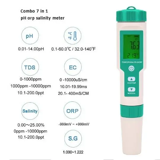 Portable pH/EC/TDS/S.G Temperature Meter