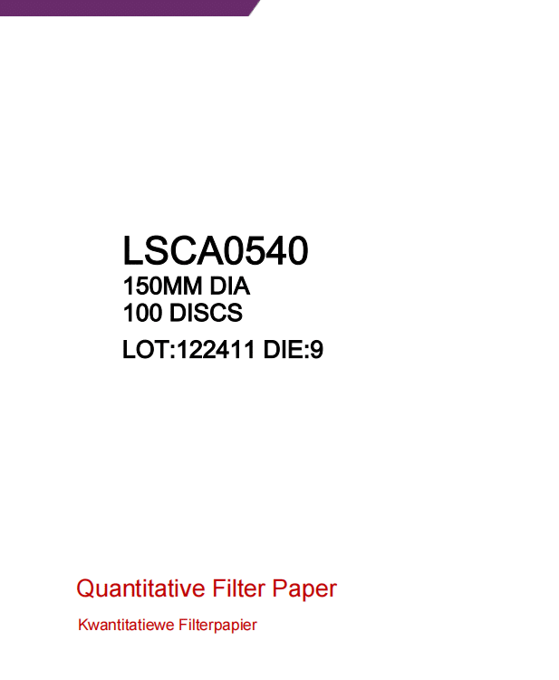 Quantitative Filter Paper Ashless Grade 54(=41)