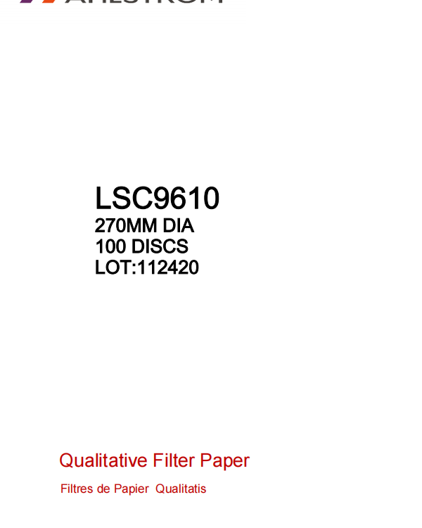 Qualitative Filter Paper Grade 961(=113)
