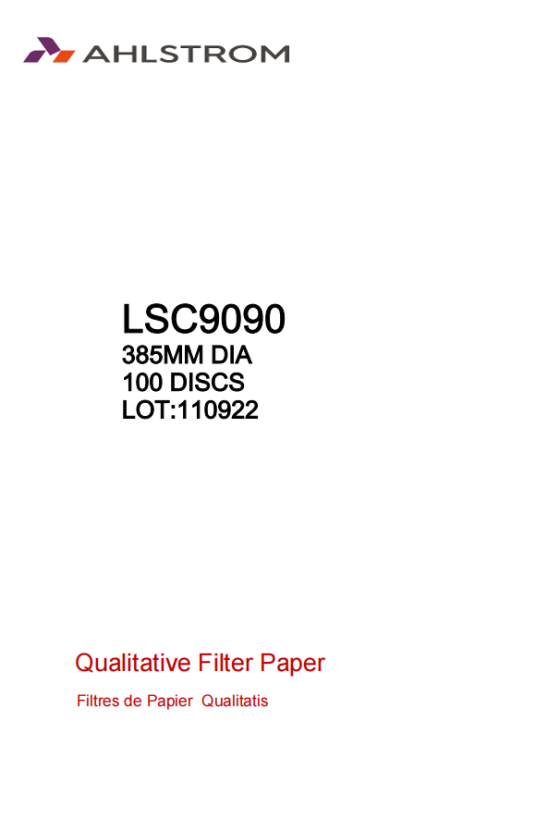 Qualitative Filter Paper Grade 909 (=91)