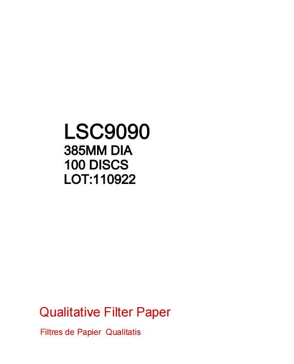 Qualitative Filter Paper Grade 909 (=91)