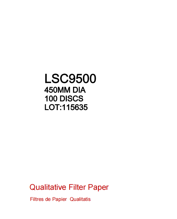 Qualitative Filter Paper Grade 950 (=6)