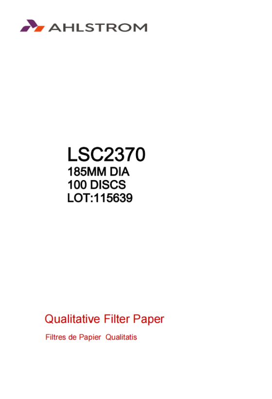 Qualitative Filter Paper Grade 237 (=3)