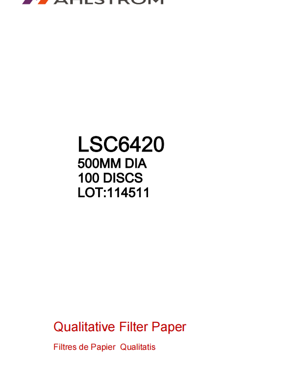 Qualitative Filter Paper Grade 642(=2)