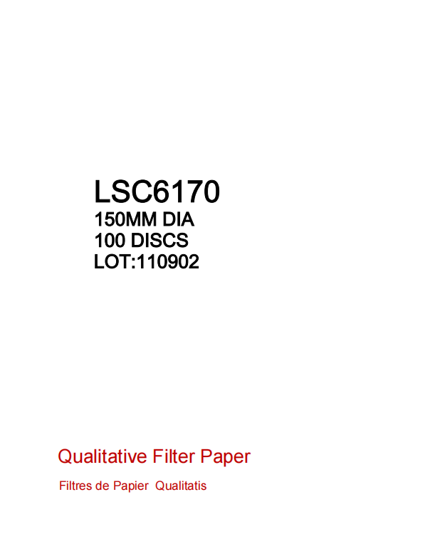 Qualitative Filter Paper Grade 617