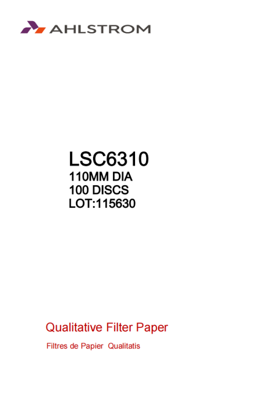 Qualitative Filter Paper Grade 631(=4)