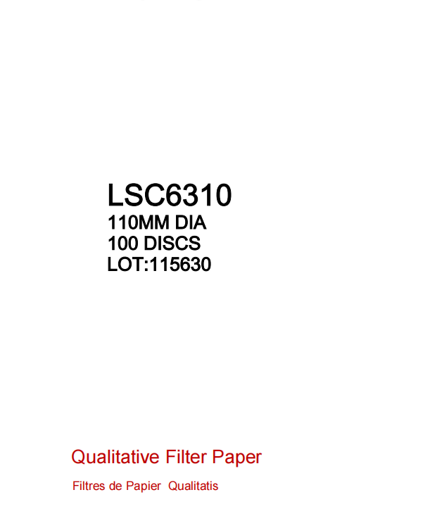 Qualitative Filter Paper Grade 631(=4)