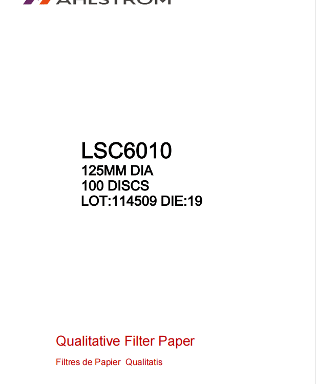 Qualitative Filter Paper Grade 601(=1)